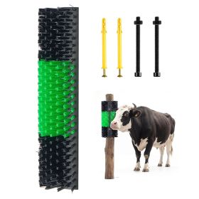 Livestock Scratching Brush, 1PC Goat Scratcher Brush Post with 4 Screws, 16.9" x 7.5" Cow Scratcher for Back Itch Relief