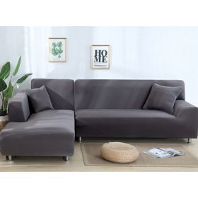 Solid Corner Sofa Covers Couch Slipcovers Elastica Material Sofa Skin Protector Cover Sofa Armchair (Option: 23-Pillowcase×2)